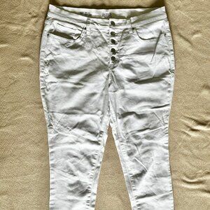 a.n.a. - High Rise Skinny Ankle White Jeans